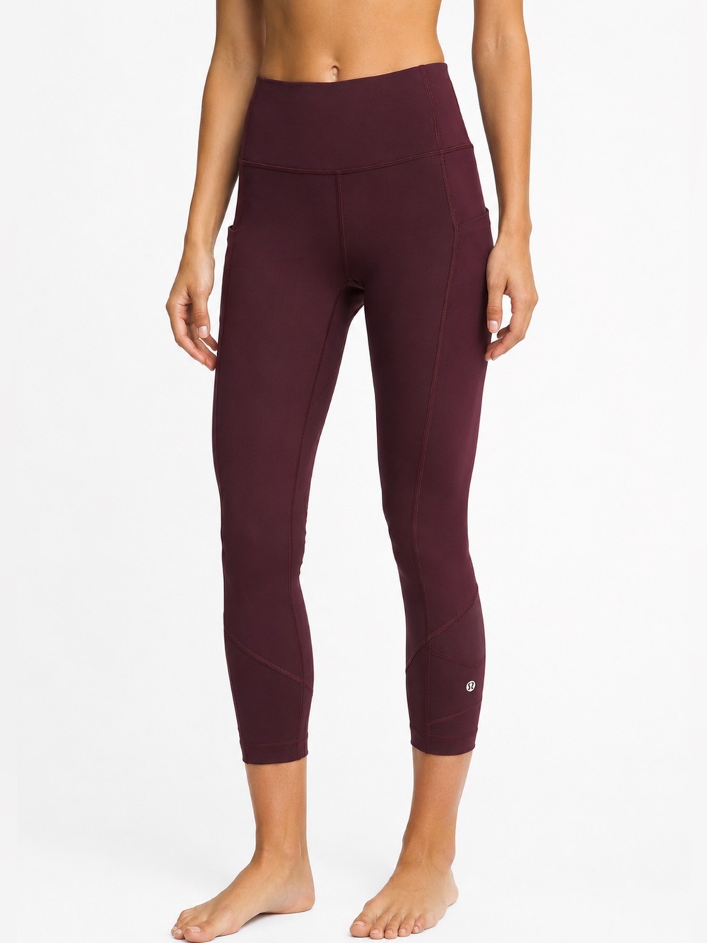 Lululemon Pace Rival Crop Leggings Size 4 Dark Adobe Burgundy HighRiseYoga Pants